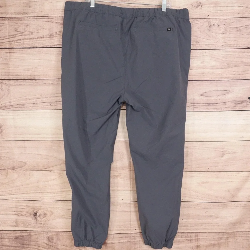 Banana Republic‎ Pants Mens 2XL Gray Jogger Elastic Waist Zip Pocket Lightweight